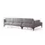Atelier del Sofa Ugaona garnitura Belissimo 95x67x140cm Siva