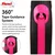 Flexi Pas Leash Neon M 5m črno-rožnate barve