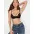 Trendyol Black Lace Rope Strap Demi Covered Knitted Bra