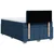 Vidaxl Box spring postelja z vzmetnico modra 120x190 cm blago