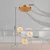 Globo 16047-3H - LED luster na sajli VIRINA LED/24W/230V 3000K zlatna