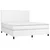 Vidaxl Box spring postelja z vzmetnico LED bela 180x200 cm