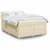Vidaxl Box spring postelja z vzmetnico krem 140x190 cm blago
