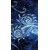 Tapeta neobičajna modra risba - 147x270