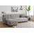 Atelier del Sofa Ugaona garnitura Eddy 162x273cm, Svetlosiva