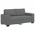 vidaXL Dvosed temno siv 180x77x82 cm blago