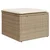 Vrtni tabure s jastukom bež 55 x 55 x 37 cm od poliratana