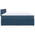 Vidaxl Box spring postelja z vzmetnico modra 200x200 cm blago