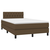 Krevet box spring s madracem LED tamnosmeđi 120x200 cm tkanina