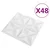 Zidne panele 48 pcs Origami bijela 50 x 50 cm XPS pjena