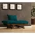 Hanah Home Baštenska sofa sa jednim sedištem i jastukom, Orah i petrolej-zelena