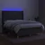 Vidaxl Box spring postelja z vzmetnico LED temno siva 140x200 cm blago