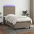 Vidaxl Box spring postelja z vzmetnico LED taupe 90x200 cm blago