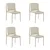 Hanah Home Set stolica Nes, 52x85x95 cm, 4 komada, Krem