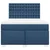 Vidaxl Box spring postelja z vzmetnico modra 140x190 cm blago