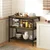 HOMCOM HOMCOM kuhinjski regal iverna plošča, jeklo 100D x 50Š x 90V cm rustikalno rjava, (5000242503)