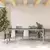 Vrtni stol sa staklenom pločom sivi 190x90x75 cm od poliratana