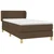 Vidaxl Box spring postelja z vzmetnico temno rjav 90x190 cm blago