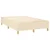 Vidaxl Box spring postelja z vzmetnico krem 120x200 cm blago