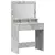 Toaletni stol s policom Betonski sivi 78,5 x 41 x 135 cm