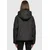 Womens Oversized Diamond Quilted Hooded Jacket Black