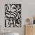 WallXpert metalni zidni ukras RT-NMD-008, apstraktni organski oblici, 58,5 x 41 cm, crni