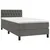 Vidaxl Box spring postelja z vzmetnico LED temno siva 90x190 cm žamet