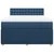 Vidaxl Box spring postelja z vzmetnico modra 140x200 cm blago