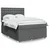 Vidaxl Box spring postelja z vzmetnico temno siva 160x200 cm blago