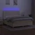 Vidaxl Box spring postelja z vzmetnico LED krem 160x200 cm blago