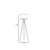 Aberto Design Podna lampa Fisco 02, 155 cm, E27, Zlatne boje