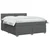 vidaXL Postelja boxspring z vzmetnico Temno siva 140 x 190 cm Blago