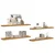 Polica na zidu 4 pcs Bež 120 x 23,5 x 4 cm Konstruirano drvo
