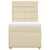 Vidaxl Box spring postelja z vzmetnico krem 90x190 cm blago