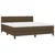vidaXL Box spring postelja z vzmetnico LED temno rjava 160x200cm blago