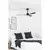 FARO 33761WT - Plafonski ventilator AMELIA L crne boje, prečnik 132 cm WT + daljinski upravljač