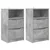 Noćni ormarići s ladicama 2 pcs Betonski sivi 40 x 30 x 467 cm