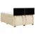 Vidaxl Box spring postelja z vzmetnico krem 140x190 cm blago