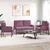 Setovi sofa 3 pcs Ljubičasta 115 x 56 x 80 cm Šperploča