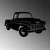 Wallity Zidna dekoracija Chevy 3200 Pickup, 60 x 36 cm, Crna