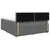 vidaXL Postelja boxspring z vzmetnico Temno siva 140 x 200 cm Blago
