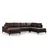Atelier del Sofa Ugaona garnitura 90x90x155cm Braon
