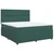 Vidaxl Box spring postelja z vzmetnico temno zelena 180x200 cm žamet