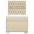 vidaXL Box spring postelja z vzmetnico krem 90x200 cm blago