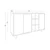 Hanah Home Konzola Seria, 140x86x40 cm, Svetlosiva