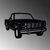Wallity Zidna dekoracija Ford F150 Pickup Truck 1980, 60 x 37 cm, Crna