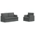 Set sofe 2 pcs Tamno siva 162 x 80 x 85 cm tkanina