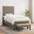Vidaxl Box spring postelja z vzmetnico taupe 100x200 cm blago