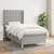 Vidaxl Box spring postelja z vzmetnico svetlo siva 80x200 cm blago