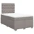 Box spring postelja z vzmetnico taupe 120x200 cm blago